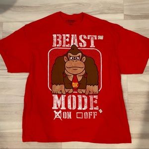Official Nintendo NES Donkey Kong Beast Mode On Authentic Red T Shirt 3XL Rare